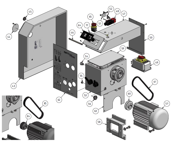 Optimum Drehmaschinen TU-3008 Ersatzteile