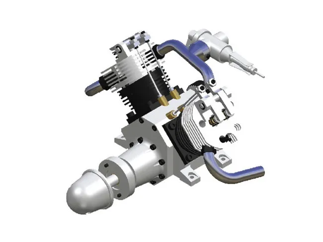 2-Zylinder V-Motor 35 ccm