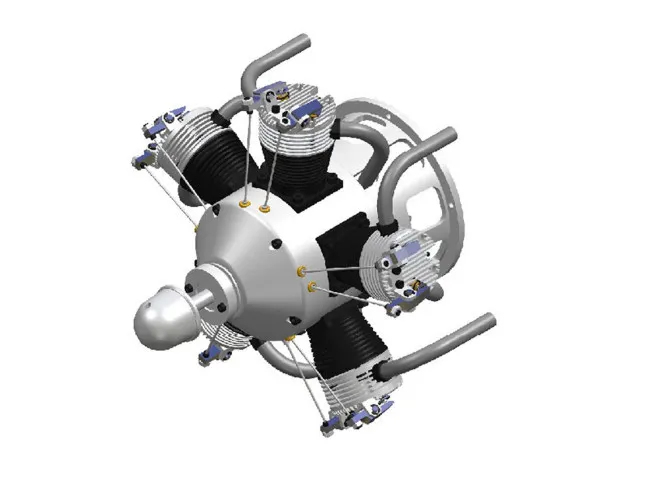 5-Zylinder Sternmotor 82 ccm