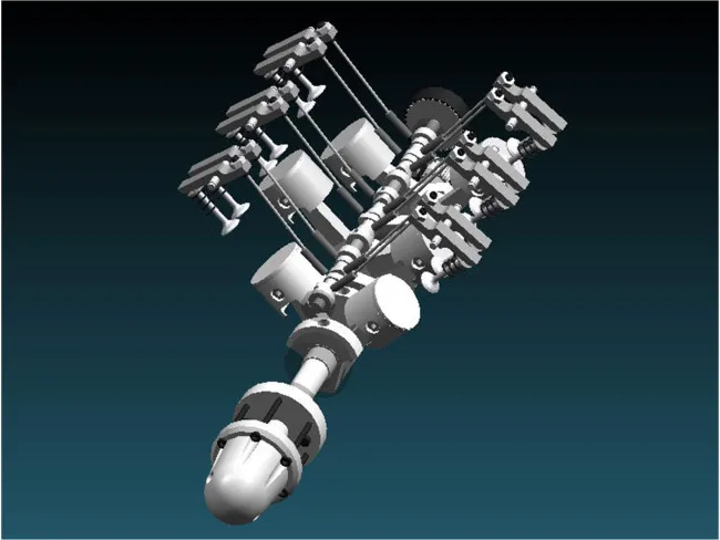 6-Zylinder V-Motor 100 ccm