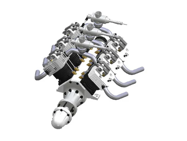 6-Zylinder V-Motor 100 ccm