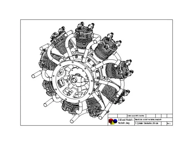 9-Zylinder Sternmotor 150 ccm