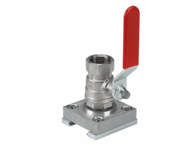 Ausgangsplatte mit Kugelhahn ½" 80 mm
