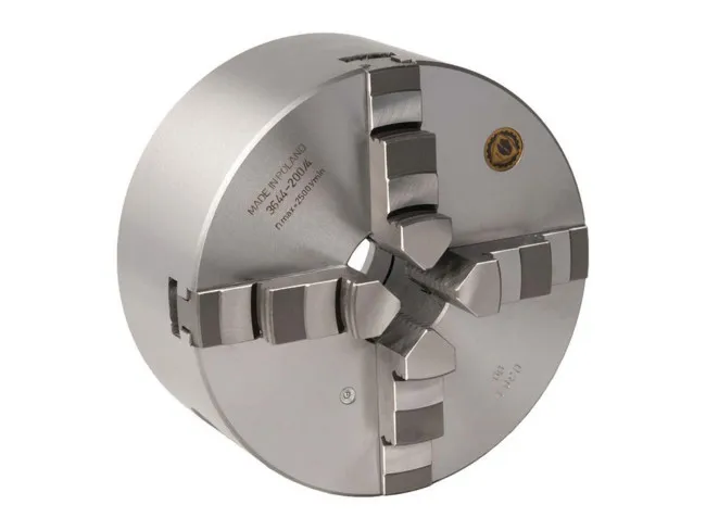 BISON Vierbackendrehfutter ø 200 mm Camlock DIN ISO 702-2 Nr. 4 zentrisch spannend