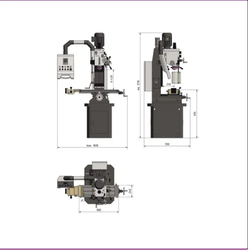 Bohr-Fräsmaschine Optimum OPTImill MB 4PV