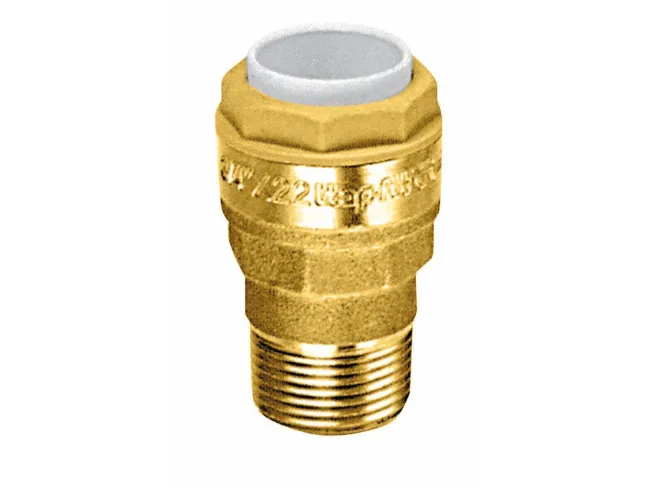 Endstück mit Außengewinde Messing 18 mm AD / ½" AG