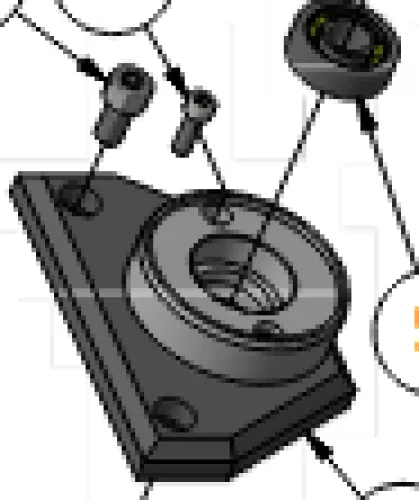 Flansch MH 25V / PV / SV / SPV X-Achse