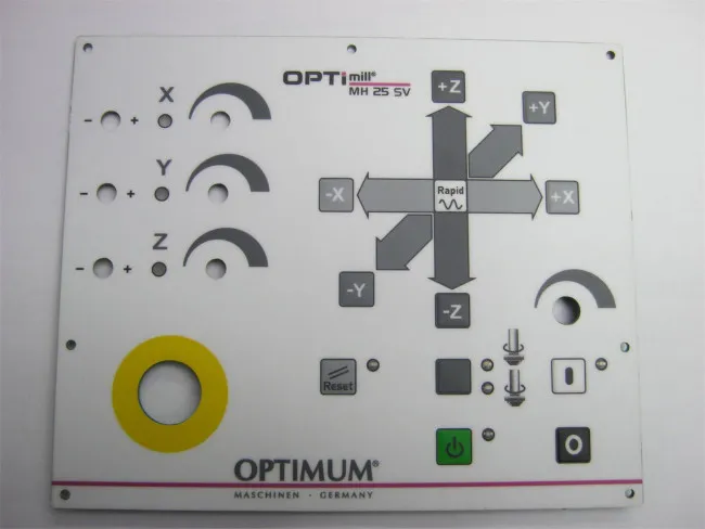 Frontpanel MH 25 SV für Bedienpanel