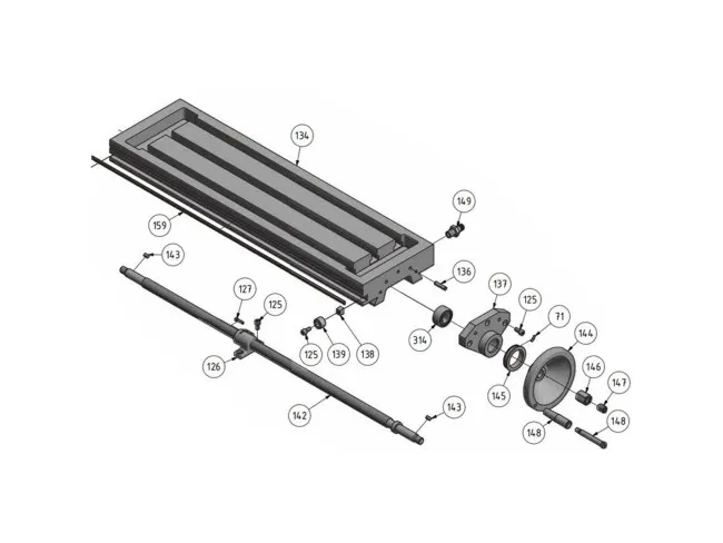 Handrad BF 46V / X-Achse