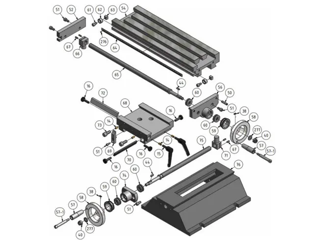 Kreuztischsupport BF 16 V