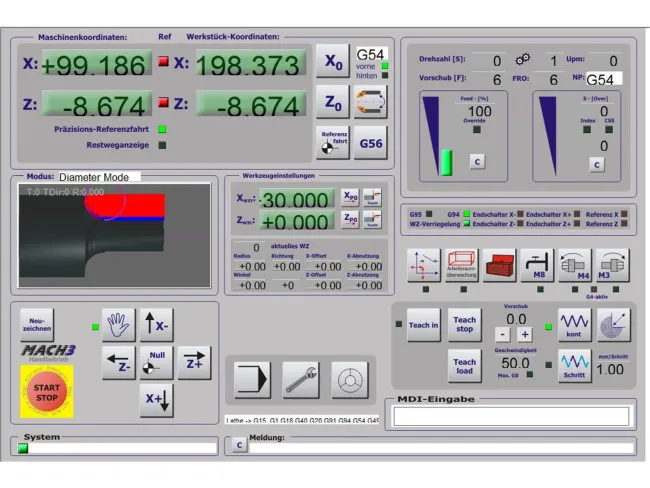 Mach3 Drehen deutsch