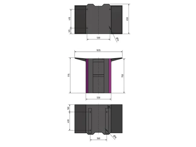 Maschinenunterbau für OPTImill MH-35 G/V
