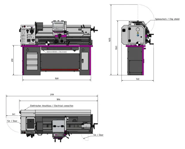 OPTIturn TM 3310 CNC Netzwerk Einhausung