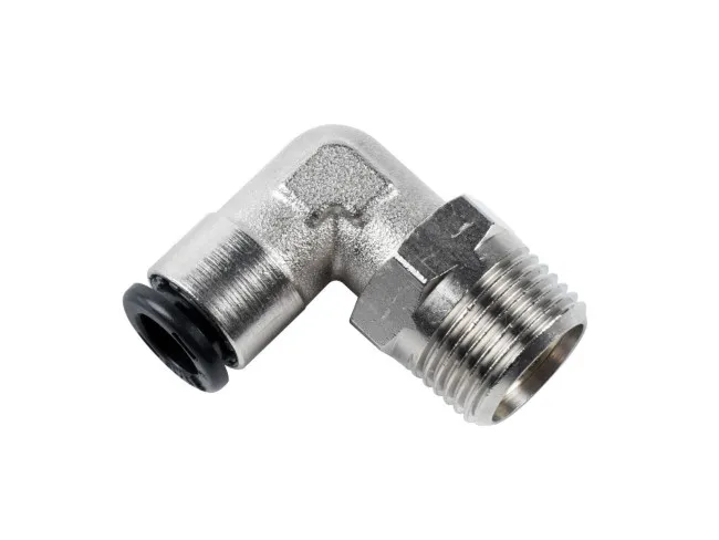 Push-in-Stecker 3/8" AG x 8 mm, Winkel, 16 bar