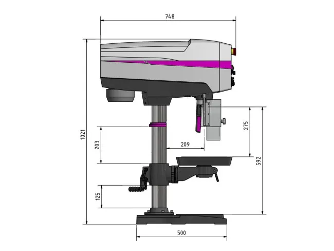 Tischbohrmaschine OPTIdrill DP 26-T (230 V) Aktions-Set inkl. Maschinenschraubstock