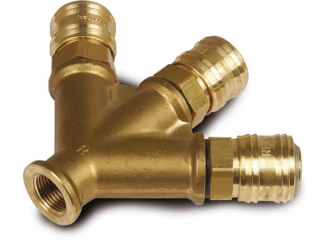 Verteiler 3 x 3/8" mit Kupplung