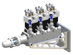 3-Zylinder Reihenmotor 35 ccm