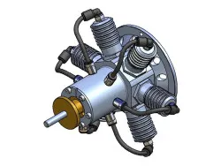 6-Zylinder Stern-Druckluft-Motor