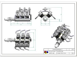 6-Zylinder V-Motor 100 ccm