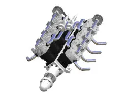 8-Zylinder V-Motor 132 ccm