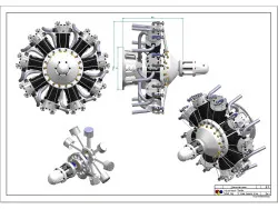 9-Zylinder Sternmotor 150 ccm