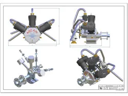 ANZANI W3 Motor 120 ccm 3-Zylinder Halbsternmotor M1:3