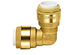 Bogen 90° Messing 28 mm