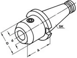 Fräseraufnahme SK30-06-40 DIN 2080