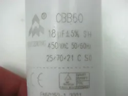 18µF / 450V AC  / Ø62mm