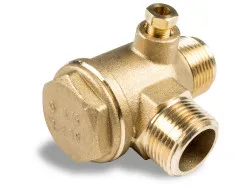 Rückschlagventil mit Anschluss für 6 mm Entlastungsleitung ½" AG x 3/8" AG